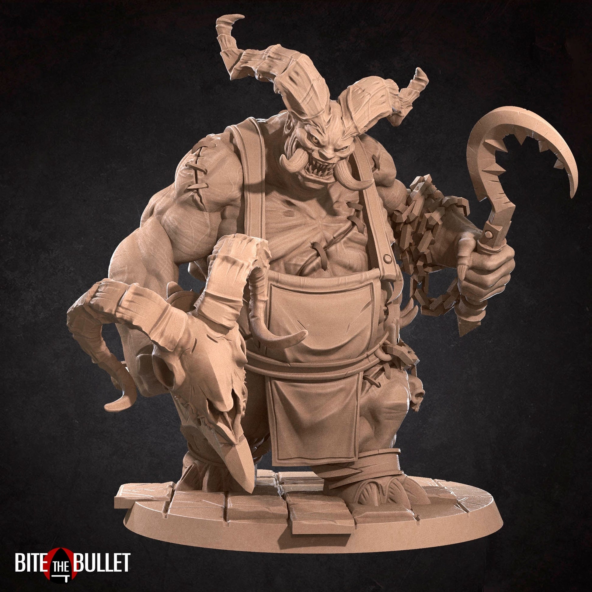 Flesh Carver Demon Miniature | Tabletop RPG Miniature | Bite the Bullet | Roleplaying 3D Printed Fantasy Mini - 3DPrintDen