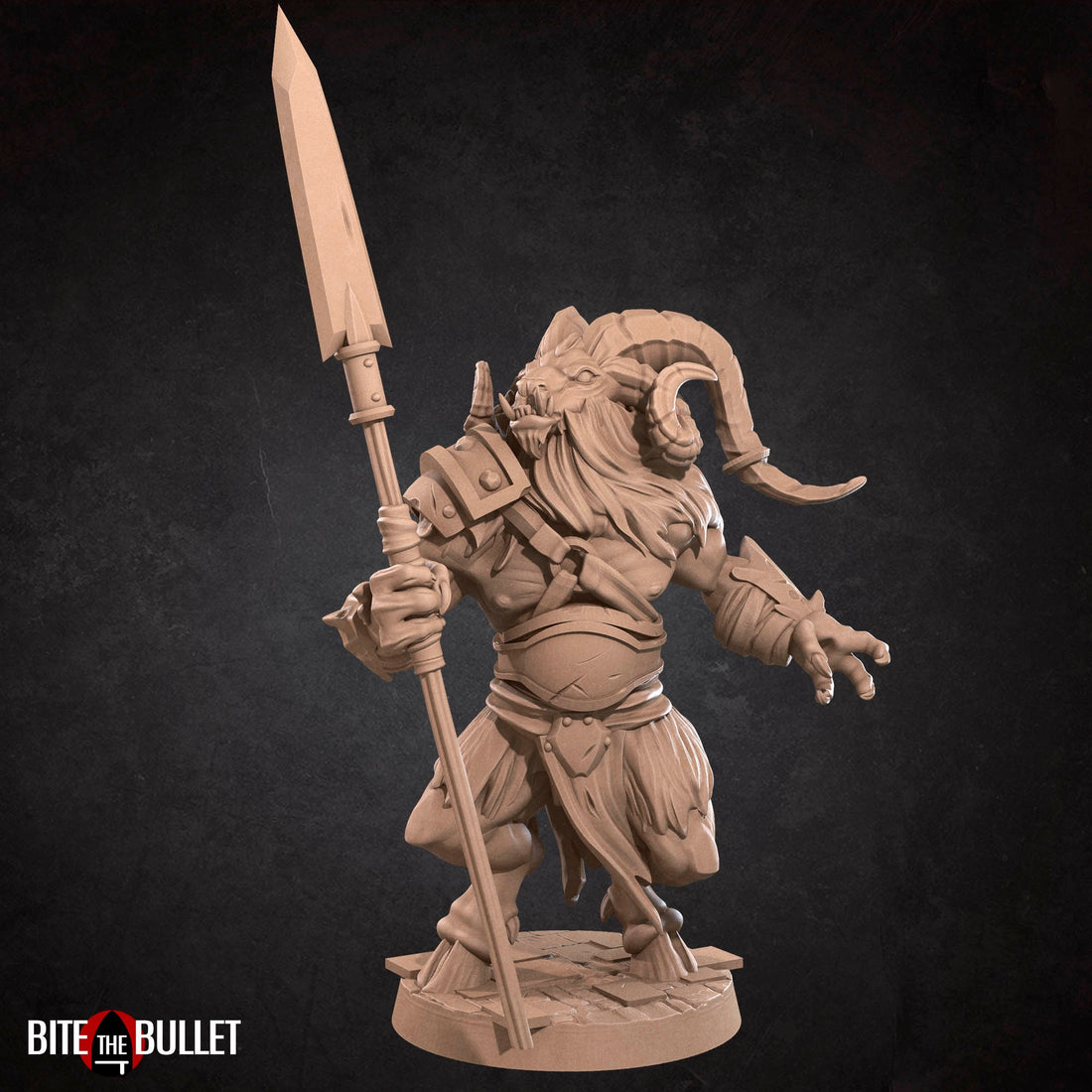 Satyr Leader Miniature | Tabletop RPG Miniature | Bite the Bullet | Roleplaying 3D Printed Fantasy Mini - 3DPrintDen