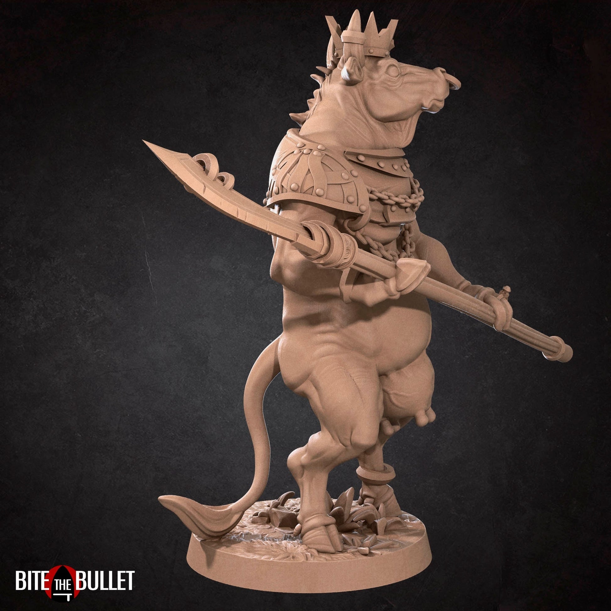 Hell Bovine Miniature | Tabletop RPG Miniature | Bite the Bullet | Roleplaying 3D Printed Fantasy Mini - 3DPrintDen