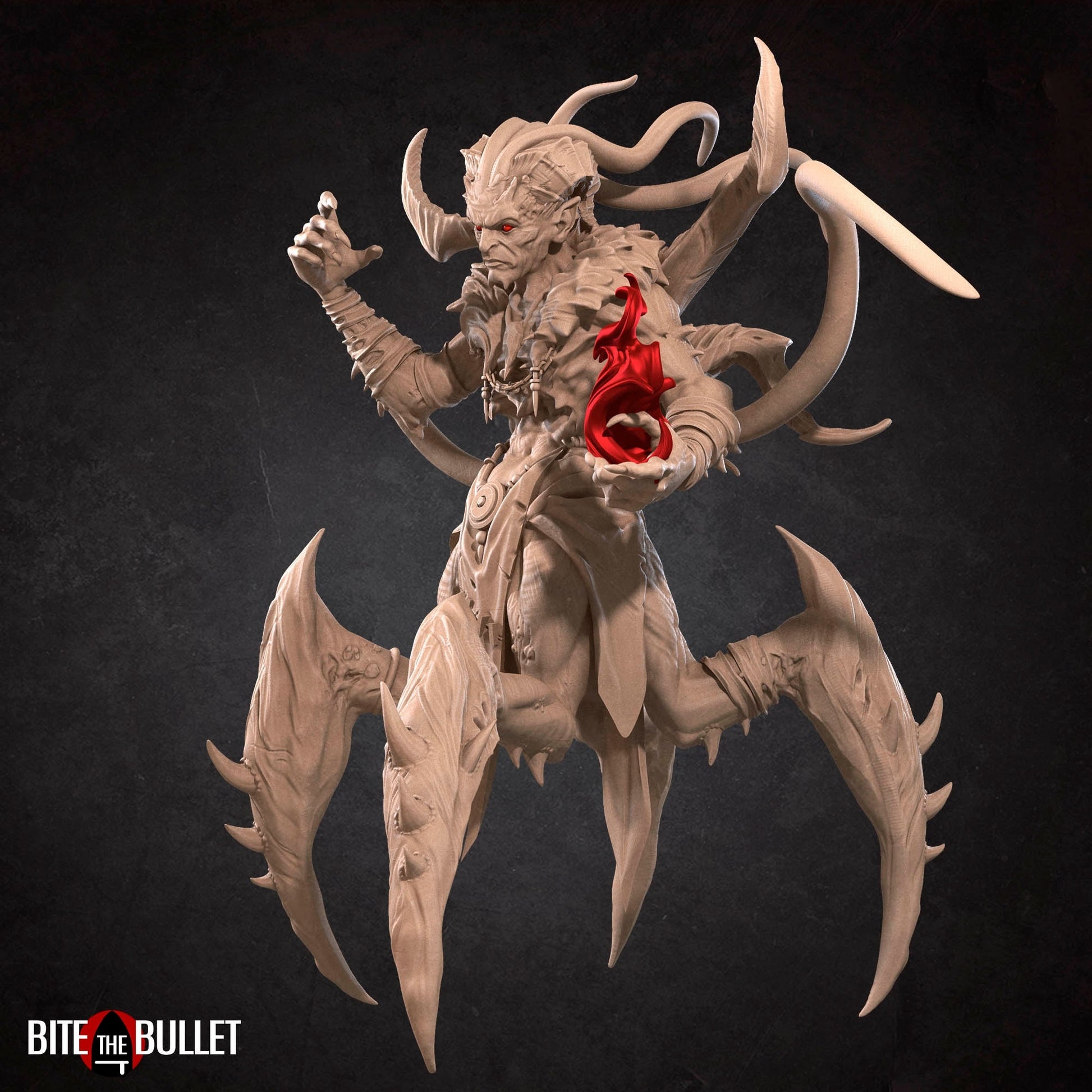 Lord of Destruction Demon Miniature | Tabletop RPG Miniature | Bite the Bullet | Roleplaying 3D Printed Fantasy Mini - 3DPrintDen