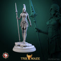 Amazon Warrior Miniature | Tabletop RPG Miniature | White Werewolf Tavern | Roleplaying 3D Printed Fantasy Mini - 3DPrintDen