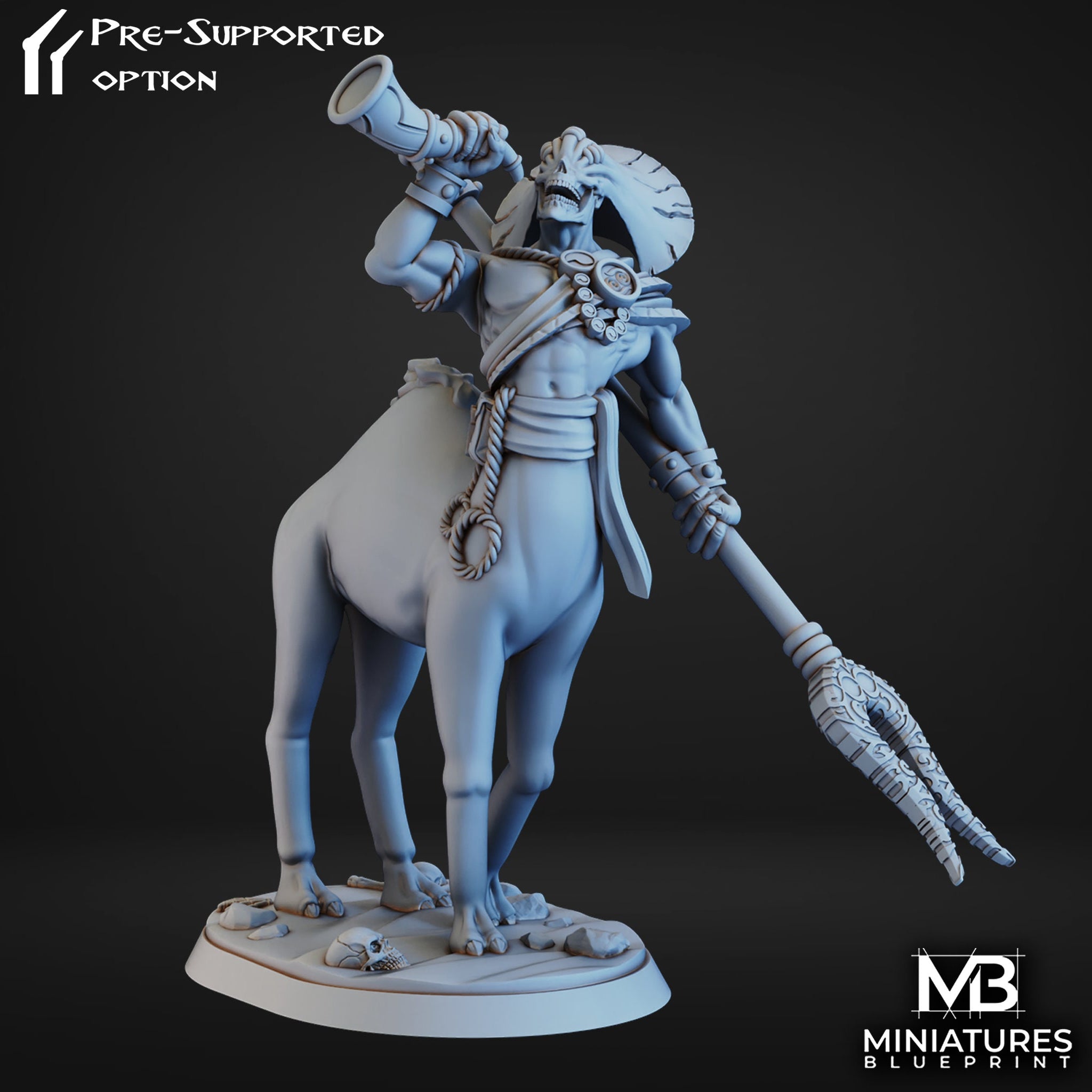 Desert Centaur Miniature | Tabletop RPG Miniature | Miniatures Blueprint | Roleplaying 3D Printed Fantasy Mini - 3DPrintDen