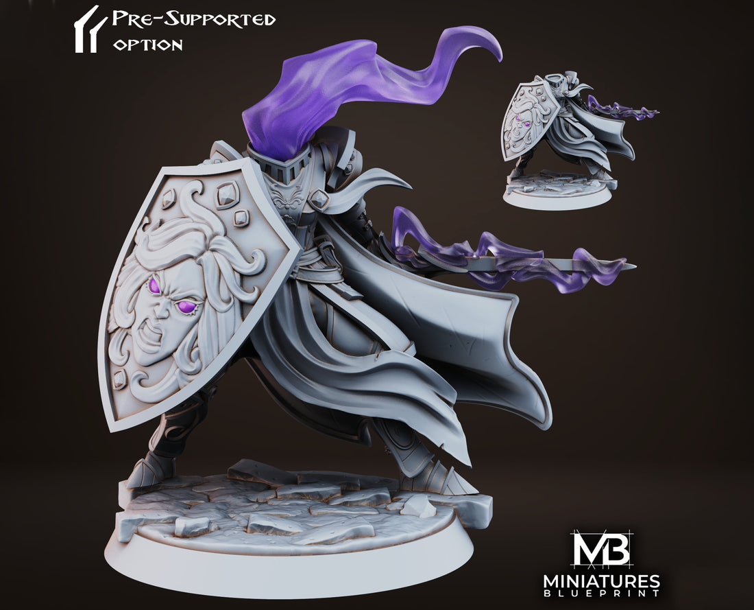 Headless Knight Miniature | Tabletop RPG Miniature | Miniatures Blueprint | Roleplaying 3D Printed Fantasy Mini - 3DPrintDen