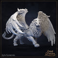 Lion Guardian Miniature | Tabletop RPG Miniature | Great Grimoire | Roleplaying 3D Printed Fantasy Mini - 3DPrintDen