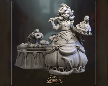 Female Baker Miniature | Tabletop RPG Miniature | Great Grimoire | Roleplaying 3D Printed Fantasy Mini - 3DPrintDen