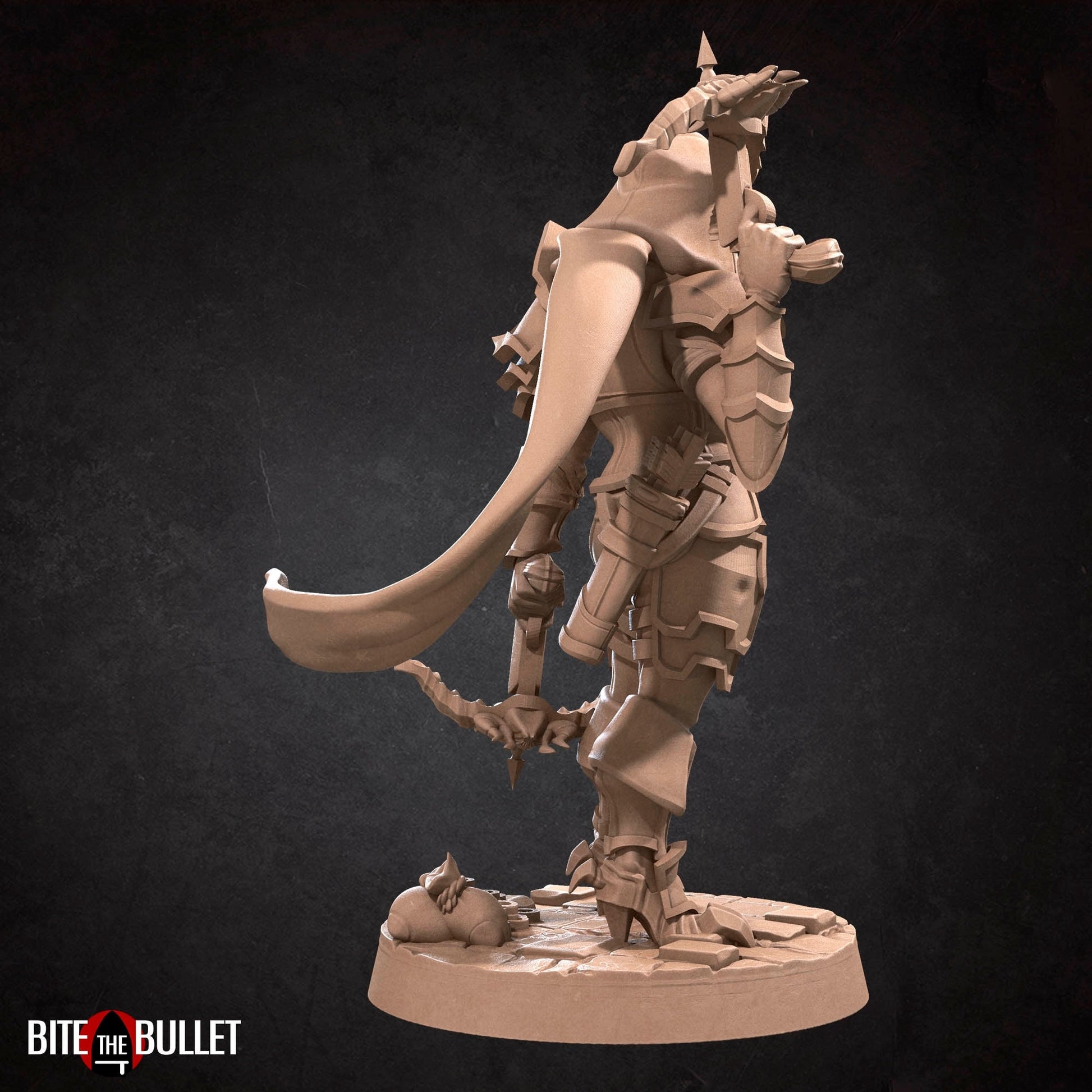 Female Demon Hunter Miniature | Tabletop RPG Miniature | Bite the Bullet | Roleplaying 3D Printed Fantasy Mini - 3DPrintDen