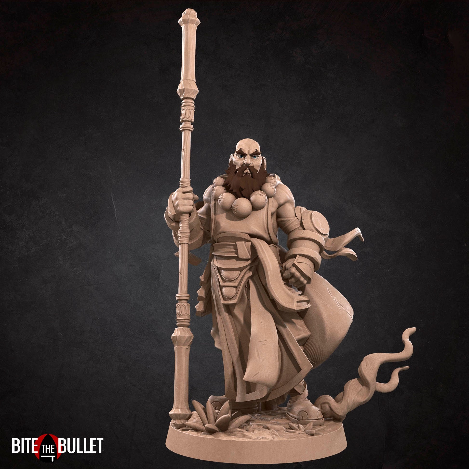 Monk Miniature | Tabletop RPG Miniature | Bite the Bullet | Roleplaying 3D Printed Fantasy Mini - 3DPrintDen