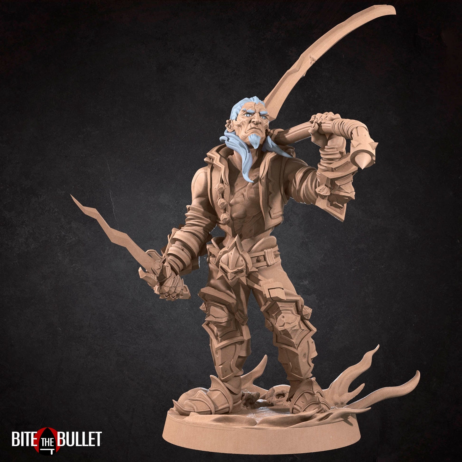 Necromancer Miniature | Tabletop RPG Miniature | Bite the Bullet | Roleplaying 3D Printed Fantasy Mini - 3DPrintDen