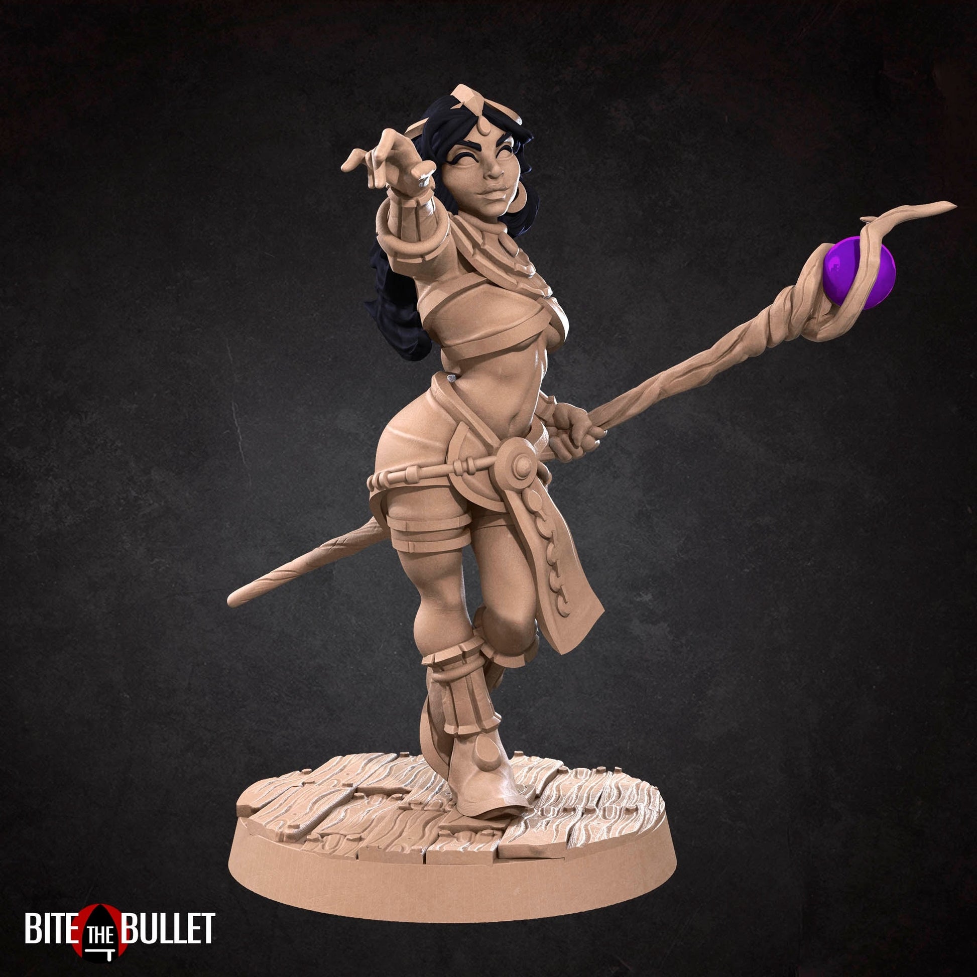 Female Sorcerer Miniature | Tabletop RPG Miniature | Bite the Bullet | Roleplaying 3D Printed Fantasy Mini - 3DPrintDen