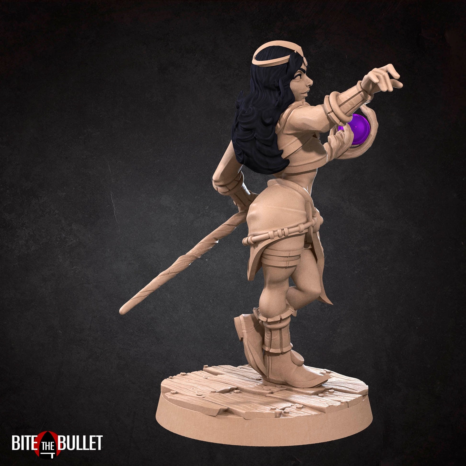 Female Sorcerer Miniature | Tabletop RPG Miniature | Bite the Bullet | Roleplaying 3D Printed Fantasy Mini - 3DPrintDen