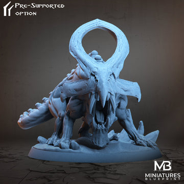 Demon Dog Miniature | Tabletop RPG Miniature | Miniatures Blueprint | Roleplaying 3D Printed Fantasy Mini - 3DPrintDen