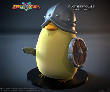 Duck Spirit Guard Miniature | Tabletop RPG Miniature | Epic 'N' Stuff | Roleplaying 3D Printed Fantasy Mini - 3DPrintDen