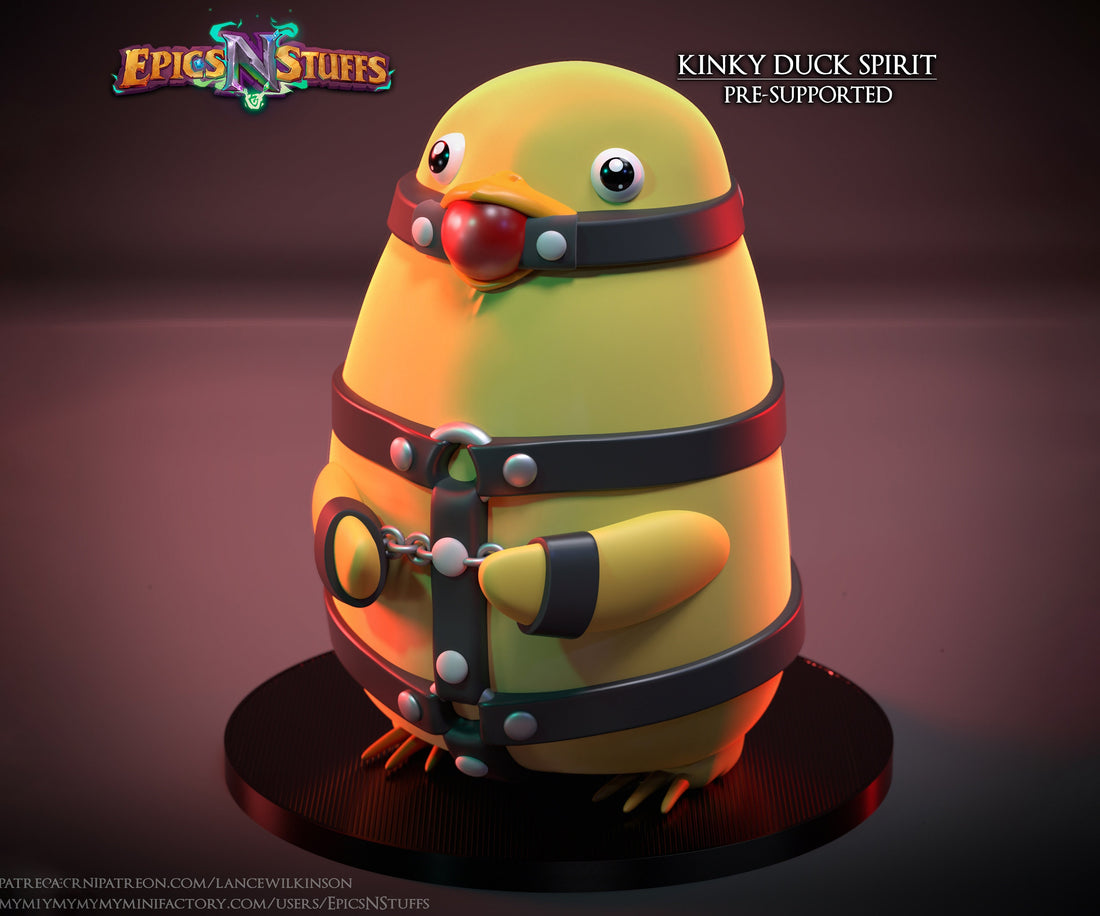 Kinky Duck Spirit Miniature | Tabletop RPG Miniature | Epic 'N' Stuff | Roleplaying 3D Printed Fantasy Mini - 3DPrintDen