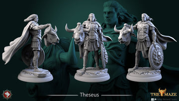 Warrior Miniature, Theseus | Tabletop RPG Miniature | White Werewolf Tavern | Roleplaying 3D Printed Fantasy Mini - 3DPrintDen