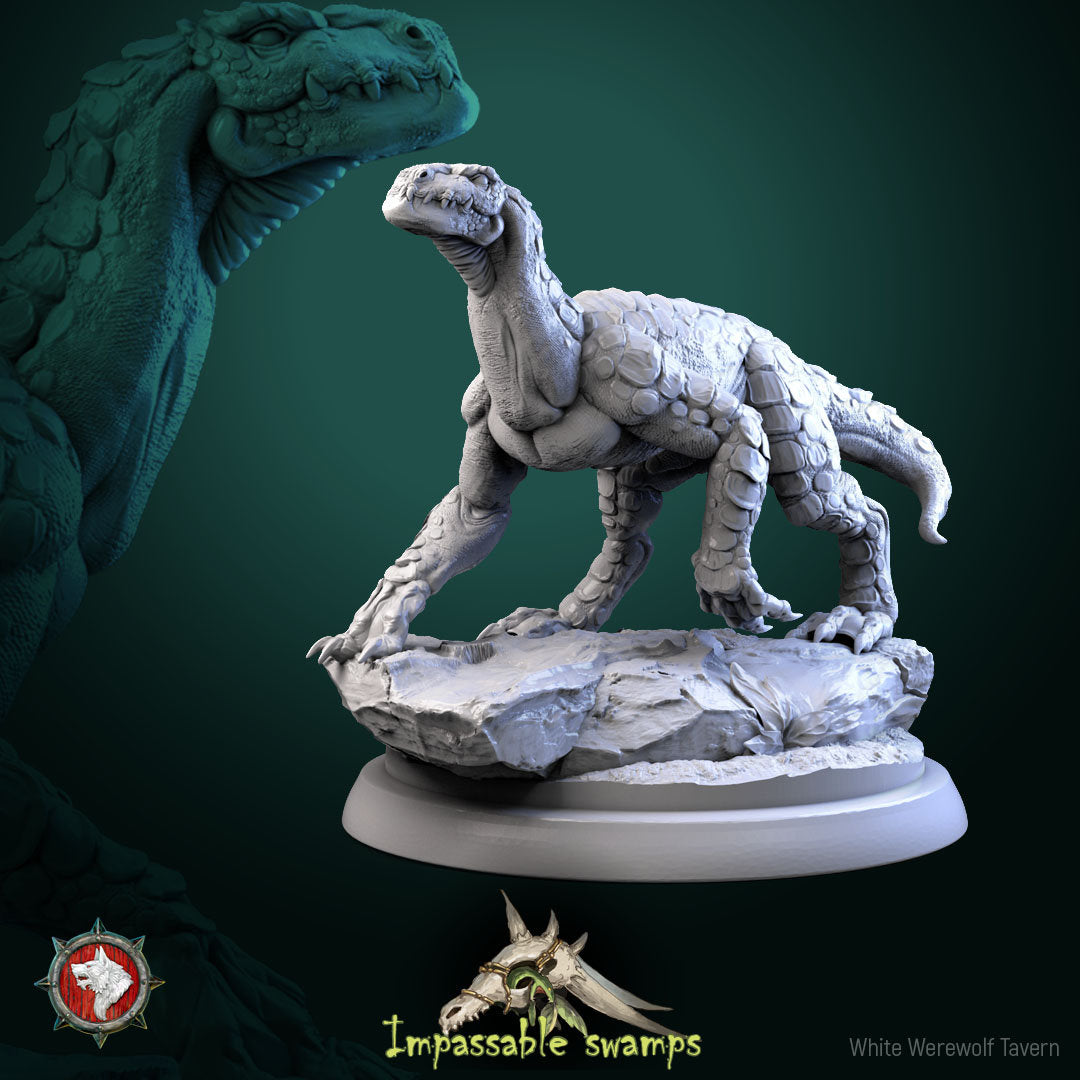 Lizard Miniature | Tabletop RPG Miniature | White Werewolf Tavern | Roleplaying 3D Printed Fantasy Mini - 3DPrintDen