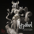 Female Demon Miniature, Lazabel | Tabletop RPG Miniature | Dungeons and Maidens | Roleplaying 3D Printed Fantasy Mini - 3DPrintDen