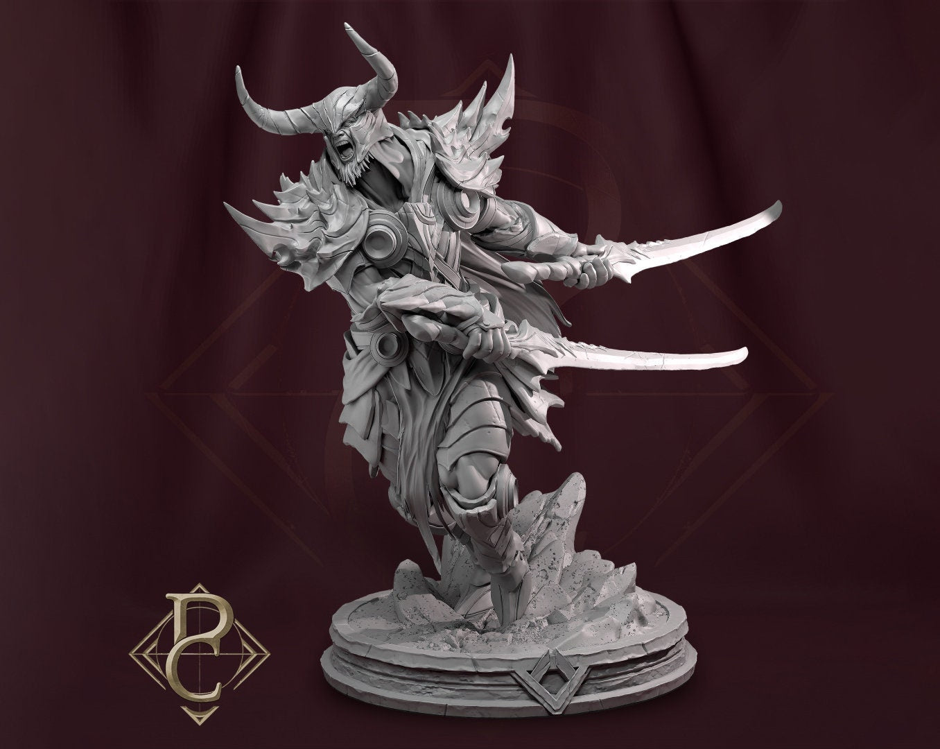 Warrior Miniature, Pyrokles | Tabletop RPG Miniature | Parasite Collectibles | Roleplaying 3D Printed Fantasy Mini - 3DPrintDen