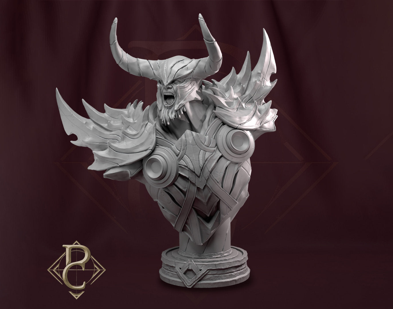 Warrior Bust, Pyrokles | Tabletop RPG Miniature | Parasite Collectibles | Roleplaying 3D Printed Fantasy Mini - 3DPrintDen