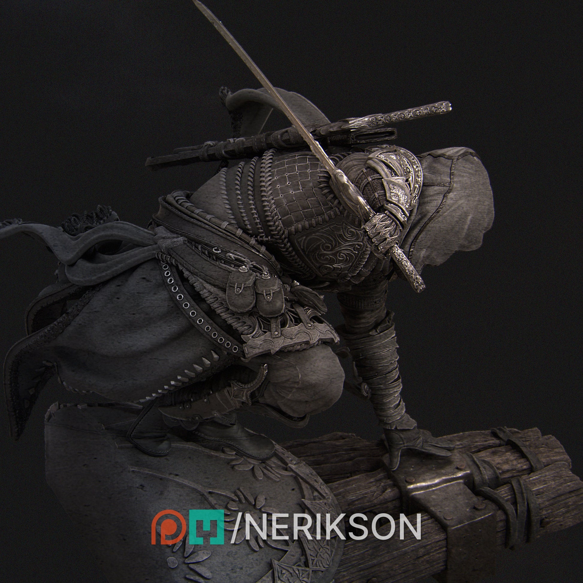 Assassin Miniature, Nasir | Tabletop RPG Miniature | Nerikson | Roleplaying 3D Printed Fantasy Mini - 3DPrintDen