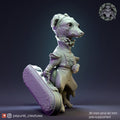 Italian Greyhound Lady Miniature | Tabletop RPG Miniature | Pepunki Creatures | Roleplaying 3D Printed Fantasy Mini - 3DPrintDen