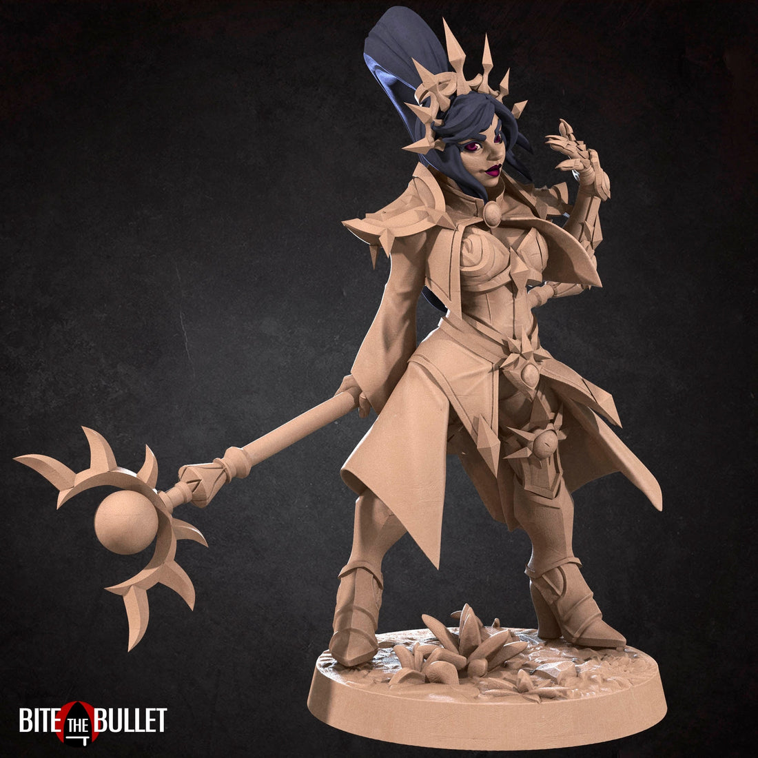 Female Wizard Miniature | Tabletop RPG Miniature | Bite the Bullet | Roleplaying 3D Printed Fantasy Mini - 3DPrintDen