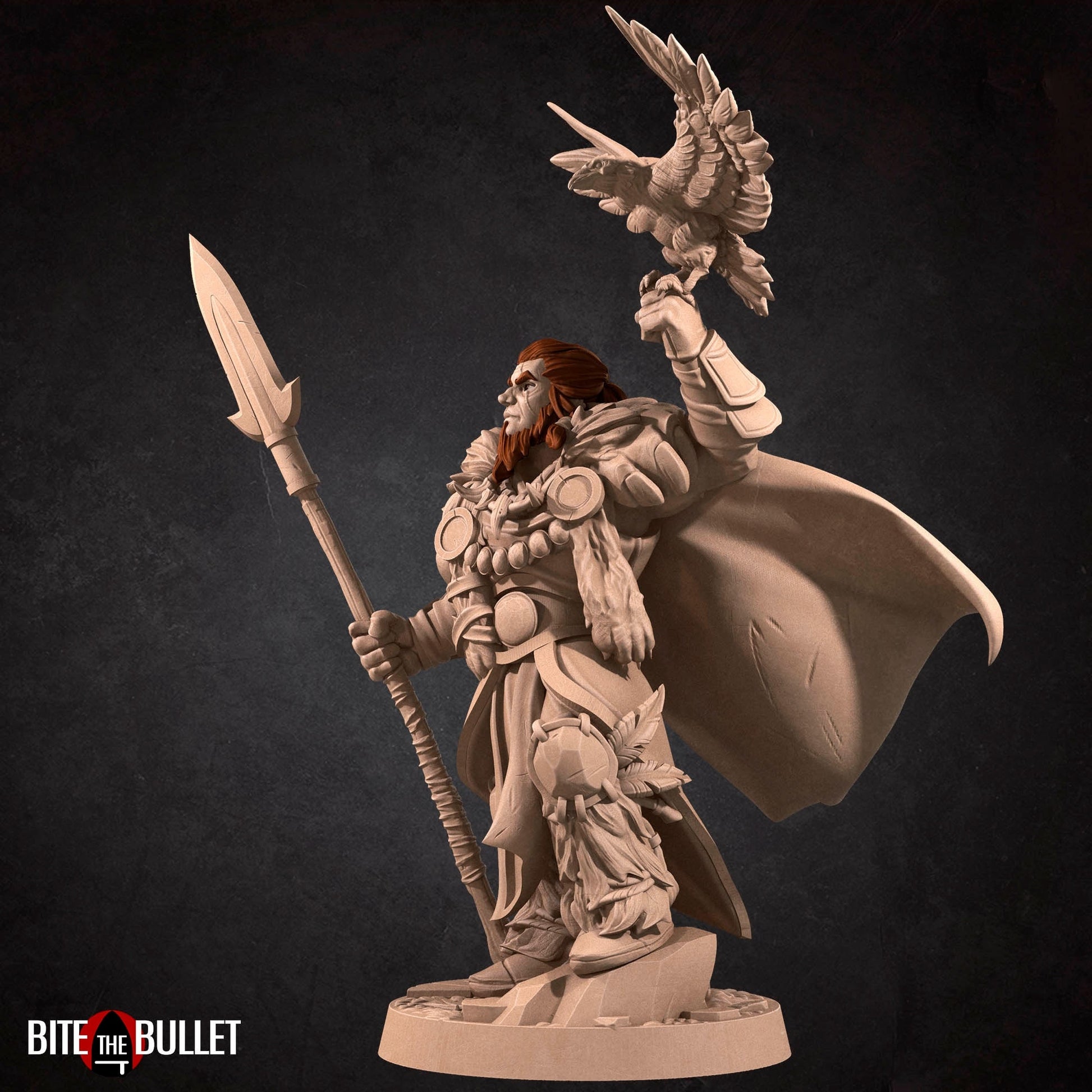 Druid Miniature | Tabletop RPG Miniature | Bite the Bullet | Roleplaying 3D Printed Fantasy Mini - 3DPrintDen