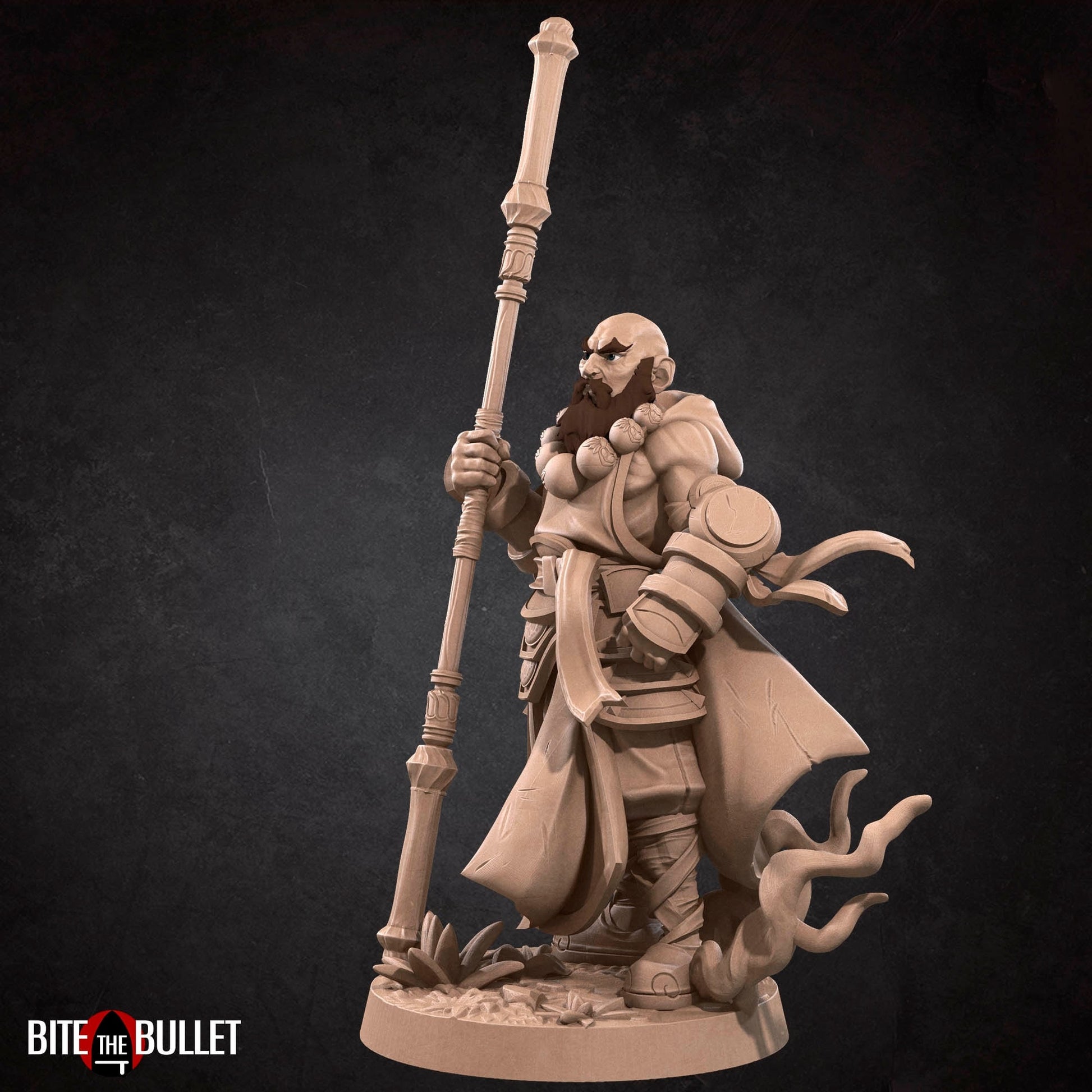 Monk Miniature | Tabletop RPG Miniature | Bite the Bullet | Roleplaying 3D Printed Fantasy Mini - 3DPrintDen