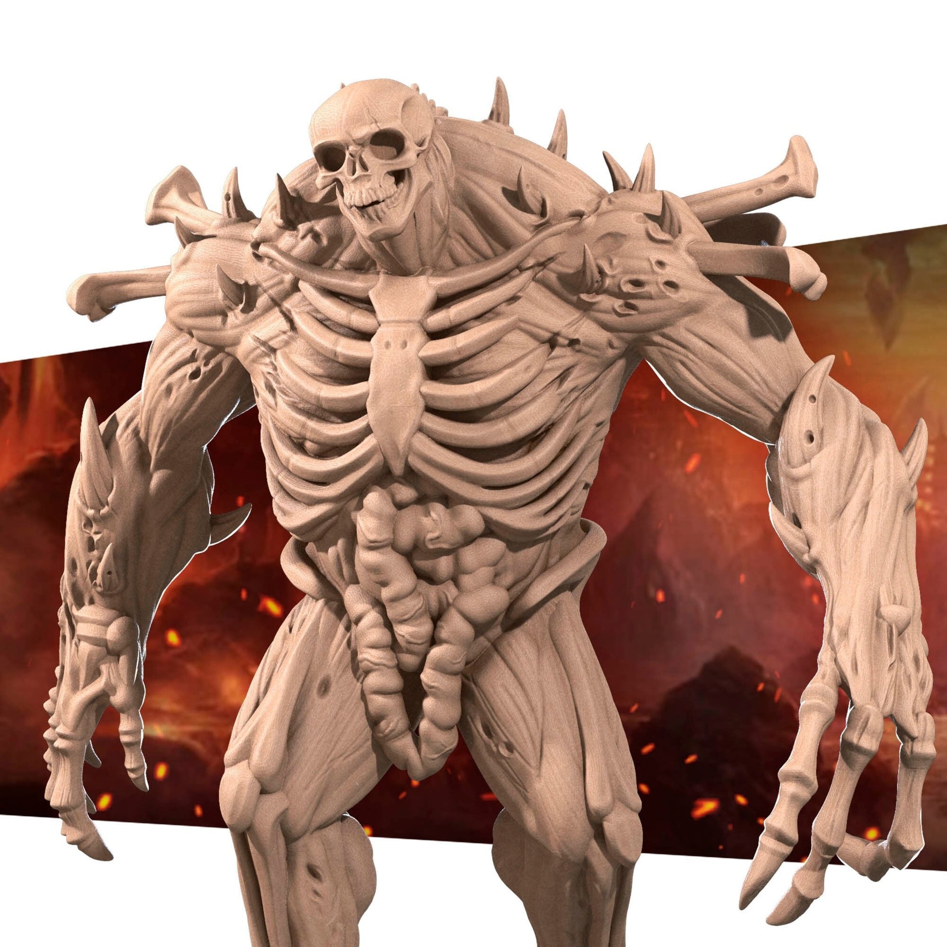 Blood Golem Miniature | Tabletop RPG Miniature | Bite the Bullet | Roleplaying 3D Printed Fantasy Mini - 3DPrintDen