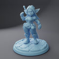 Female Goblin Fighter Miniature, Blix | Twin Goddess Miniatures | Tabletop RPG Miniature | Roleplaying 3D Printed Fantasy Mini - 3DPrintDen