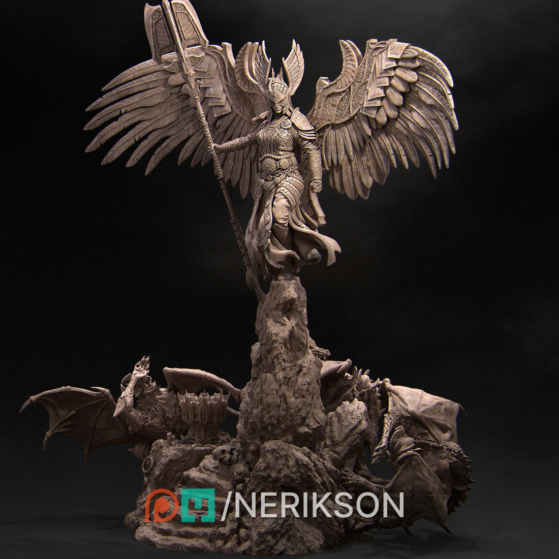 Valkyrie Miniature, Revna | Tabletop RPG Miniature | Nerikson | Roleplaying 3D Printed Fantasy Mini - 3DPrintDen