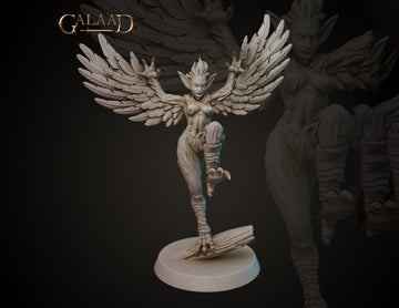 Harpy Miniature | Tabletop RPG Miniature | Galaad Miniatures | Roleplaying 3D Printed Fantasy Mini - 3DPrintDen