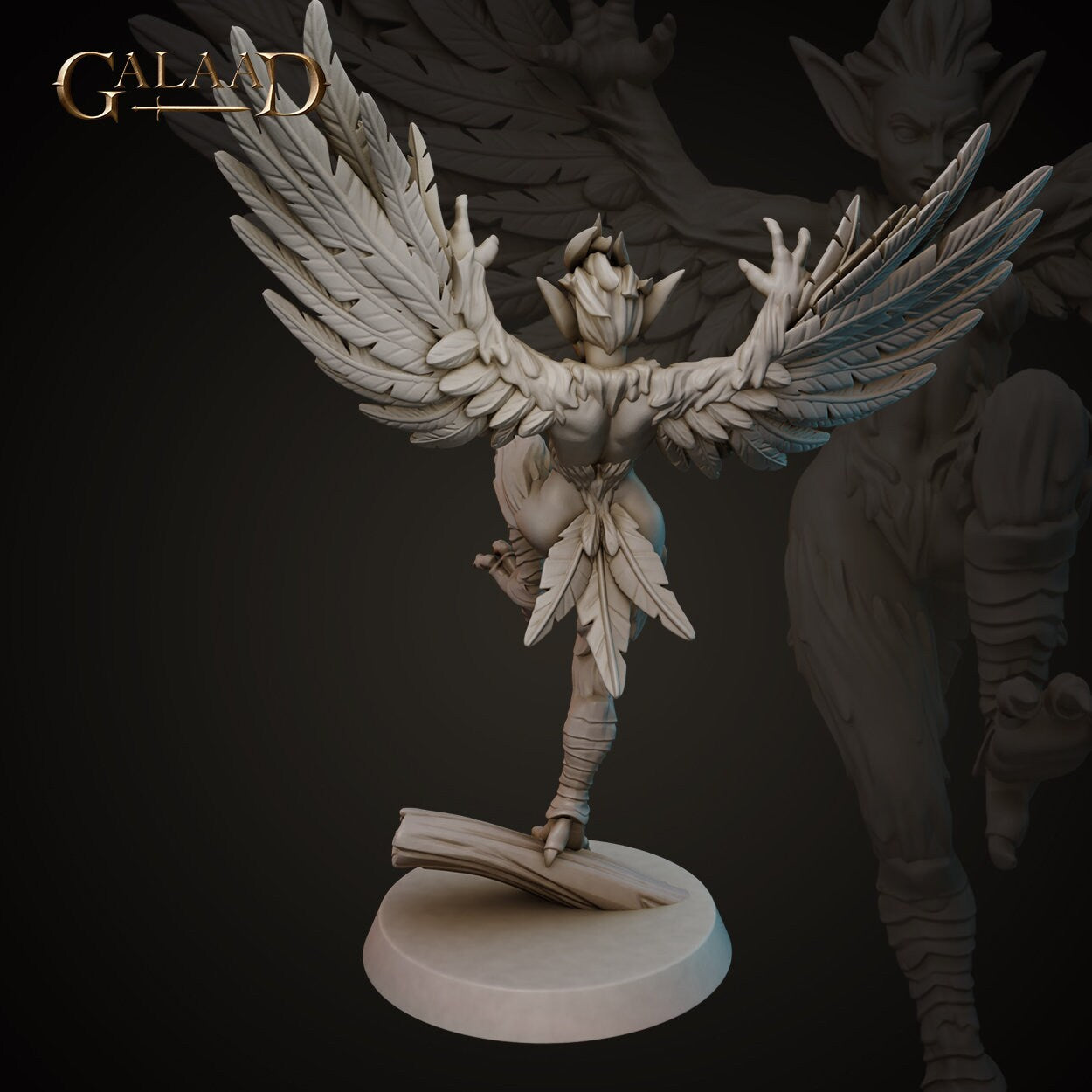 Harpy Miniature | Tabletop RPG Miniature | Galaad Miniatures | Roleplaying 3D Printed Fantasy Mini - 3DPrintDen