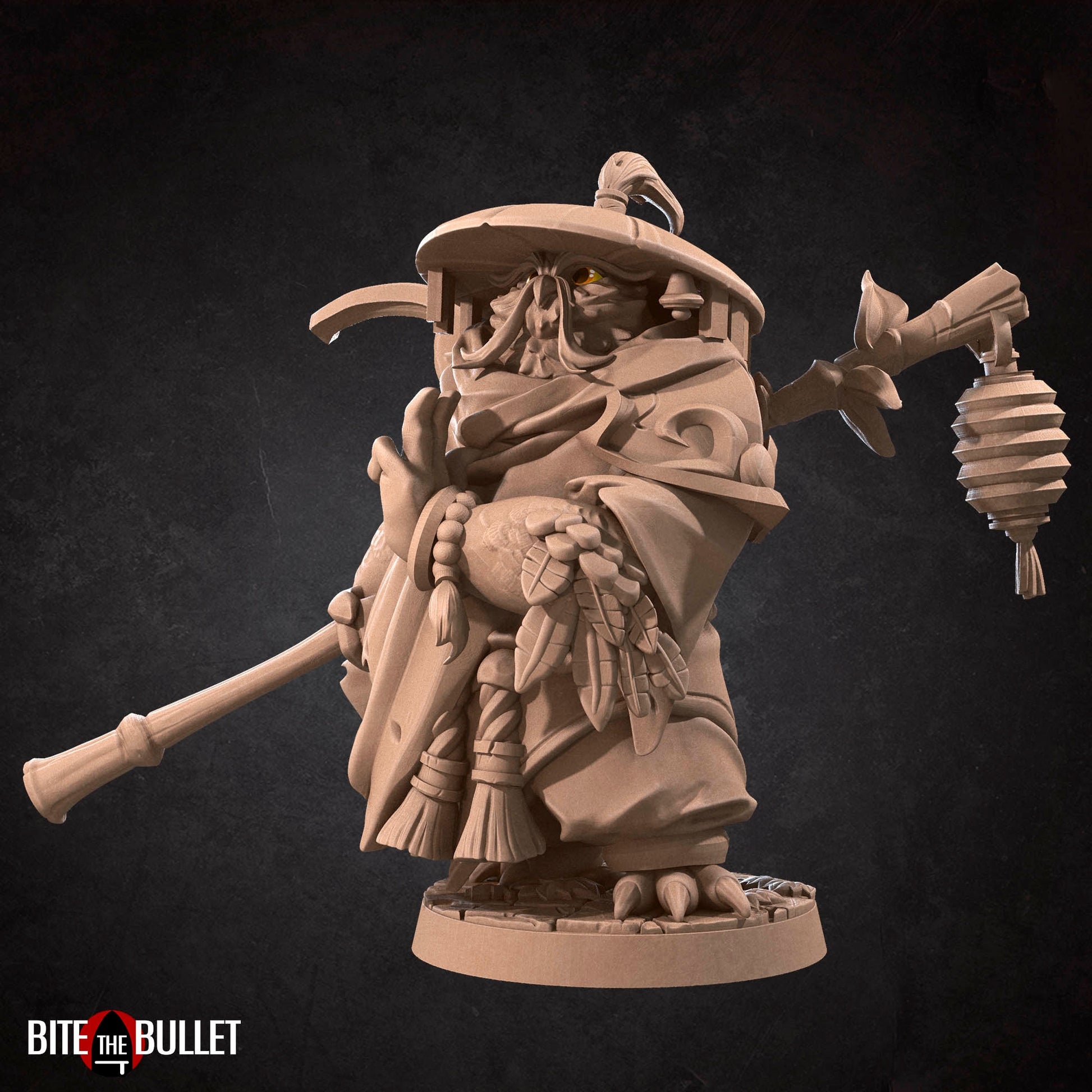 Owlfolk Monk Miniature | Tabletop RPG Miniature | Bite the Bullet | Roleplaying 3D Printed Fantasy Mini - 3DPrintDen