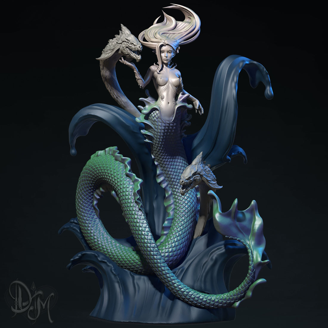 Sea Nymph Miniature, Zehenna | Tabletop RPG Miniature | Dungeons and Maidens | Roleplaying 3D Printed Fantasy Mini - 3DPrintDen