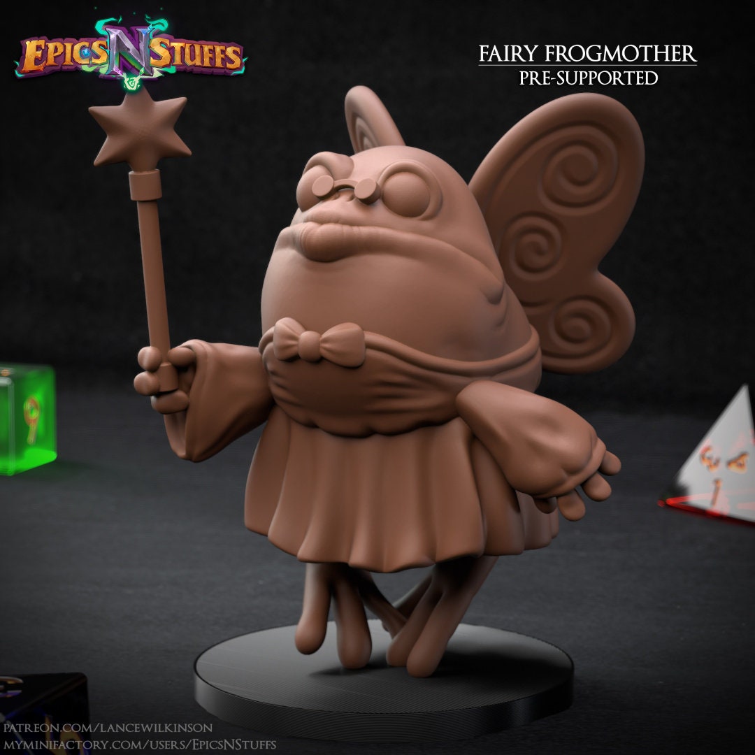 Frogfolk Fairy Miniature | Tabletop RPG Miniature | Epic 'N' Stuff | Roleplaying 3D Printed Fantasy Mini - 3DPrintDen