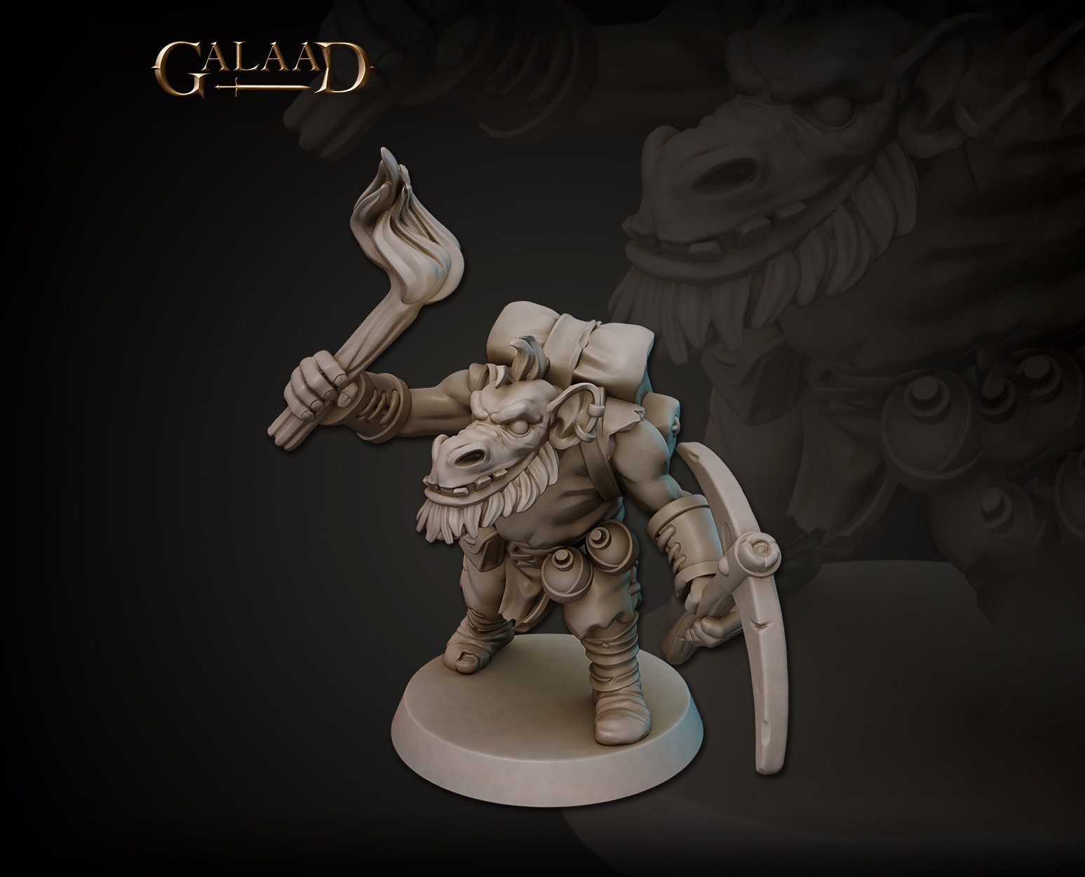 Kobold Miniature | Tabletop RPG Miniature | Galaad Miniatures | Roleplaying 3D Printed Fantasy Mini - 3DPrintDen