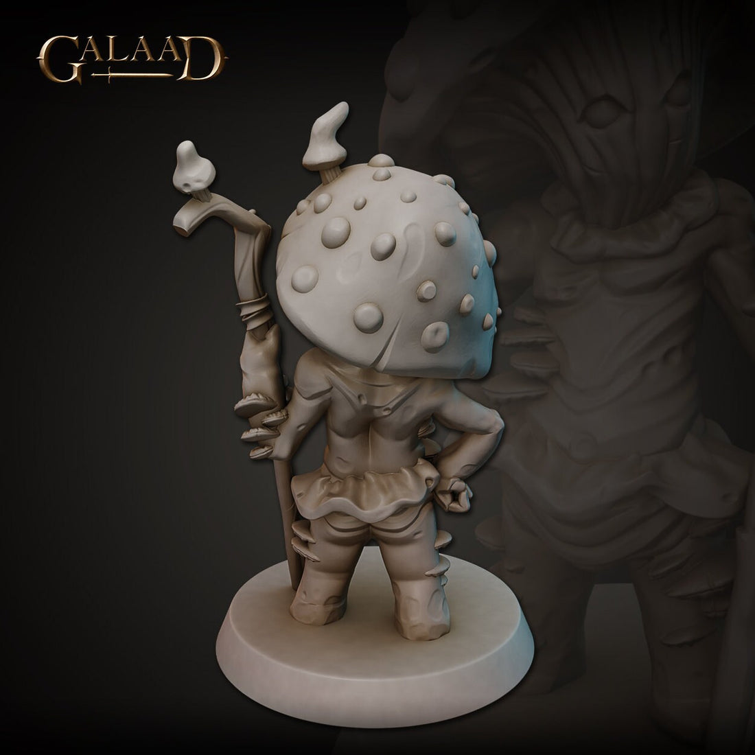 Myconid Miniature | Tabletop RPG Miniature | Galaad Miniatures | Roleplaying 3D Printed Fantasy Mini - 3DPrintDen