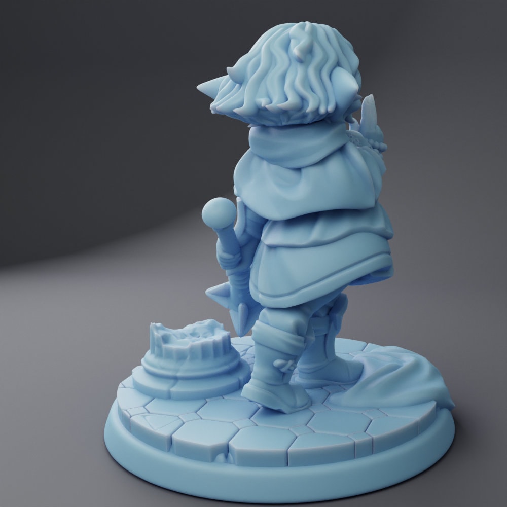 Female Goblin Cleric Miniature, Holly | Twin Goddess Miniatures | Tabletop RPG Miniature | Roleplaying 3D Printed Fantasy Mini - 3DPrintDen