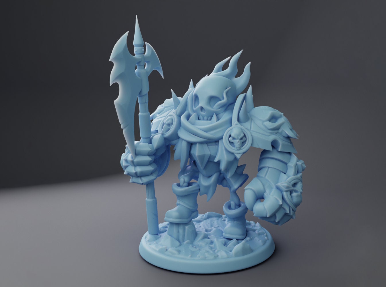 Skeleton Warrior Miniature | Twin Goddess Miniatures | Tabletop RPG Miniature | Roleplaying 3D Printed Fantasy Mini - 3DPrintDen