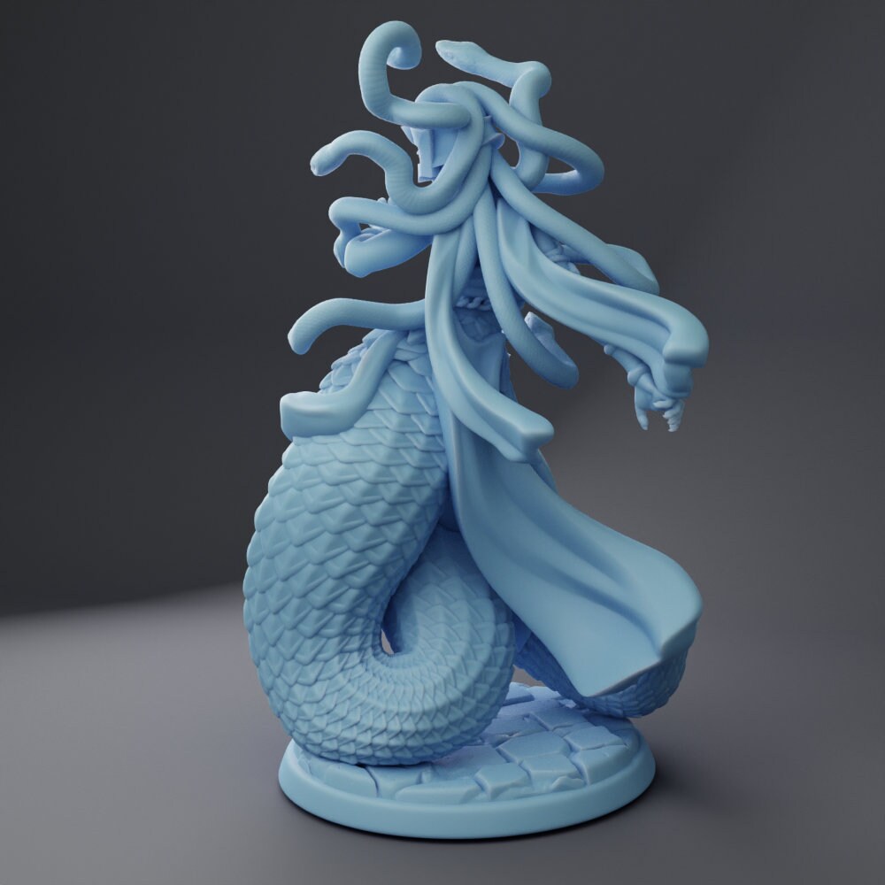 Medusa Miniature | Twin Goddess Miniatures | Tabletop RPG Miniature | Roleplaying 3D Printed Fantasy Mini - 3DPrintDen