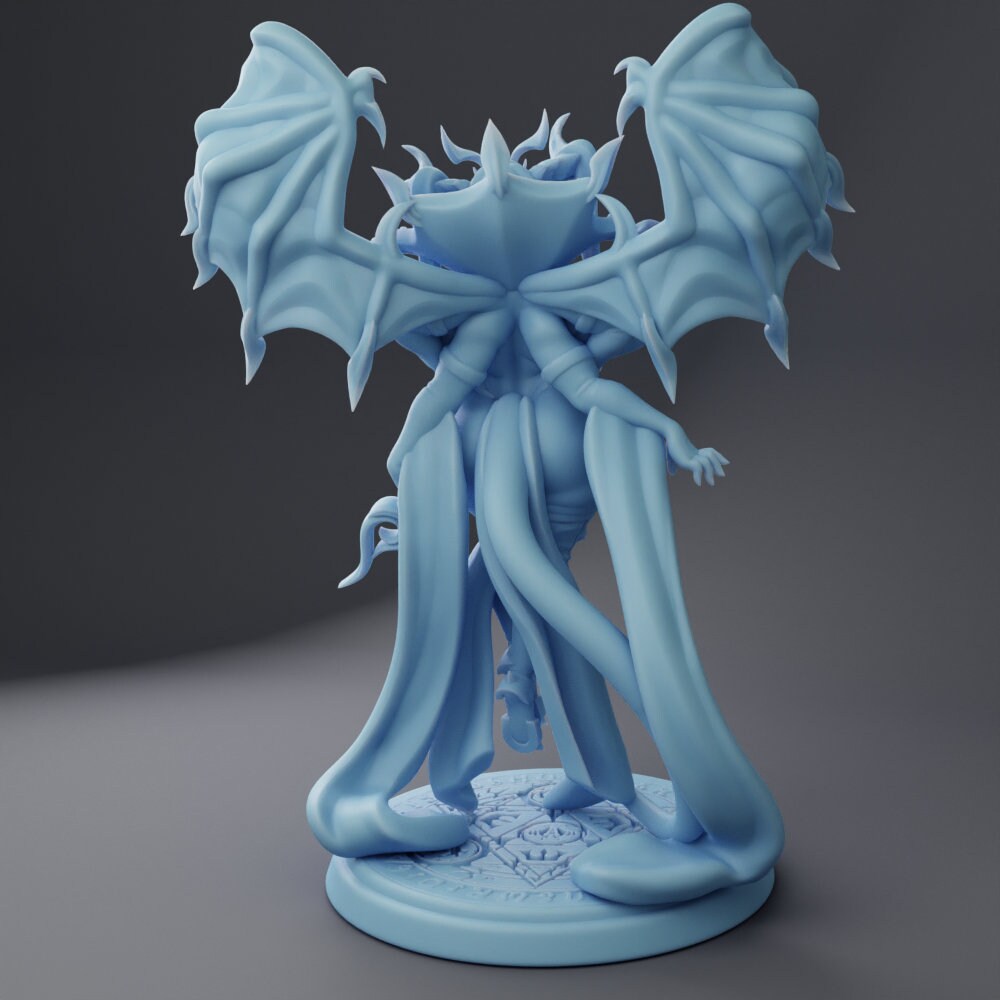 Succubus Miniature | Twin Goddess Miniatures | Tabletop RPG Miniature | Roleplaying 3D Printed Fantasy Mini - 3DPrintDen