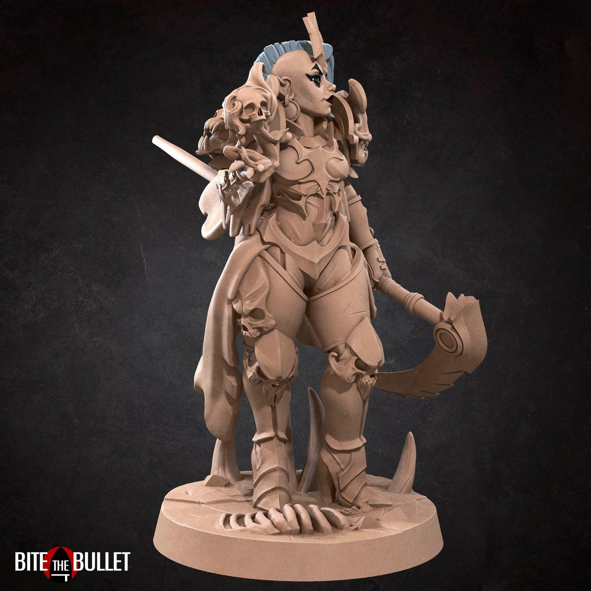 Female Necromancer Miniature | Tabletop RPG Miniature | Bite the Bullet | Roleplaying 3D Printed Fantasy Mini - 3DPrintDen