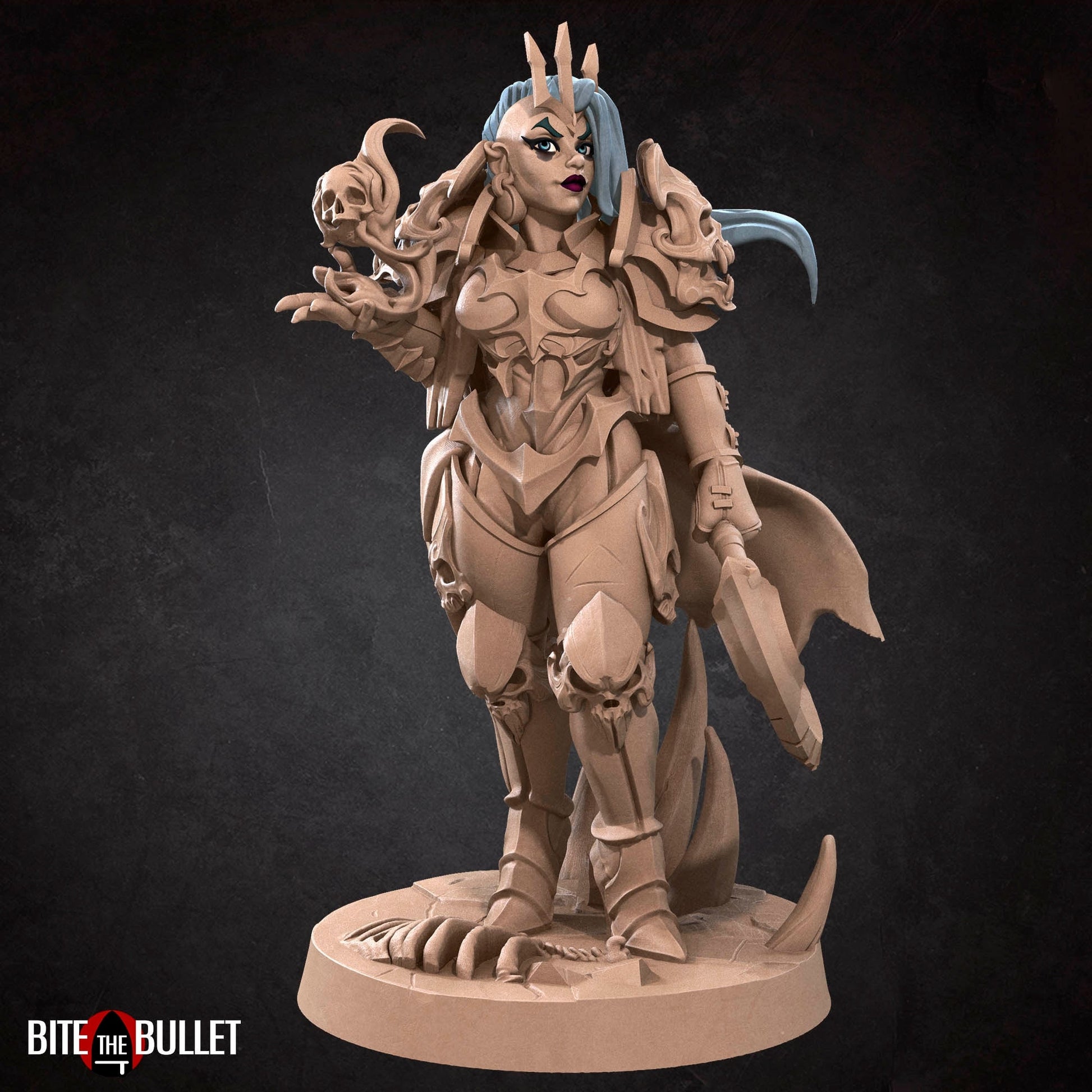 Female Necromancer Miniature | Tabletop RPG Miniature | Bite the Bullet | Roleplaying 3D Printed Fantasy Mini - 3DPrintDen