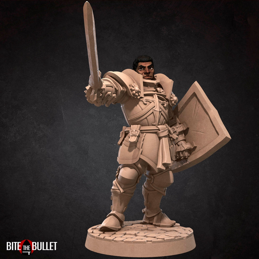 Paladin Miniature | Tabletop RPG Miniature | Bite the Bullet | Roleplaying 3D Printed Fantasy Mini - 3DPrintDen