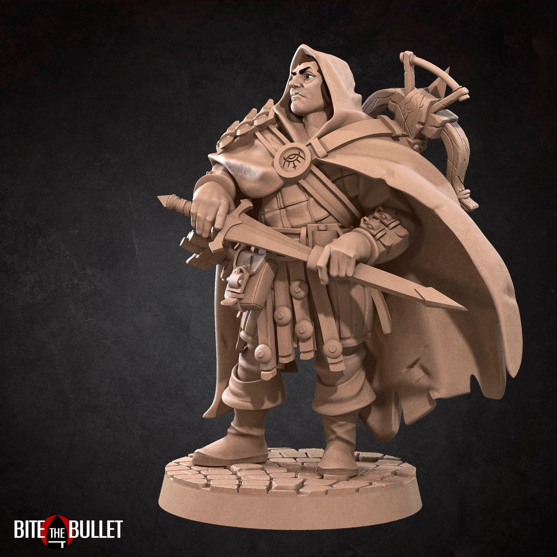 Rogue Miniature | Tabletop RPG Miniature | Bite the Bullet | Roleplaying 3D Printed Fantasy Mini - 3DPrintDen