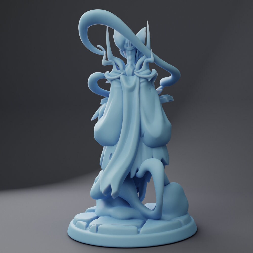 Cat Lich Miniature | Twin Goddess Miniatures | Tabletop RPG Miniature | Roleplaying 3D Printed Fantasy Mini - 3DPrintDen