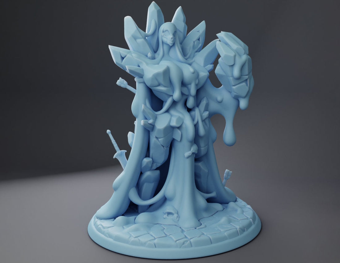 Female Slime Miniature | Twin Goddess Miniatures | Tabletop RPG Miniature | Roleplaying 3D Printed Fantasy Mini - 3DPrintDen