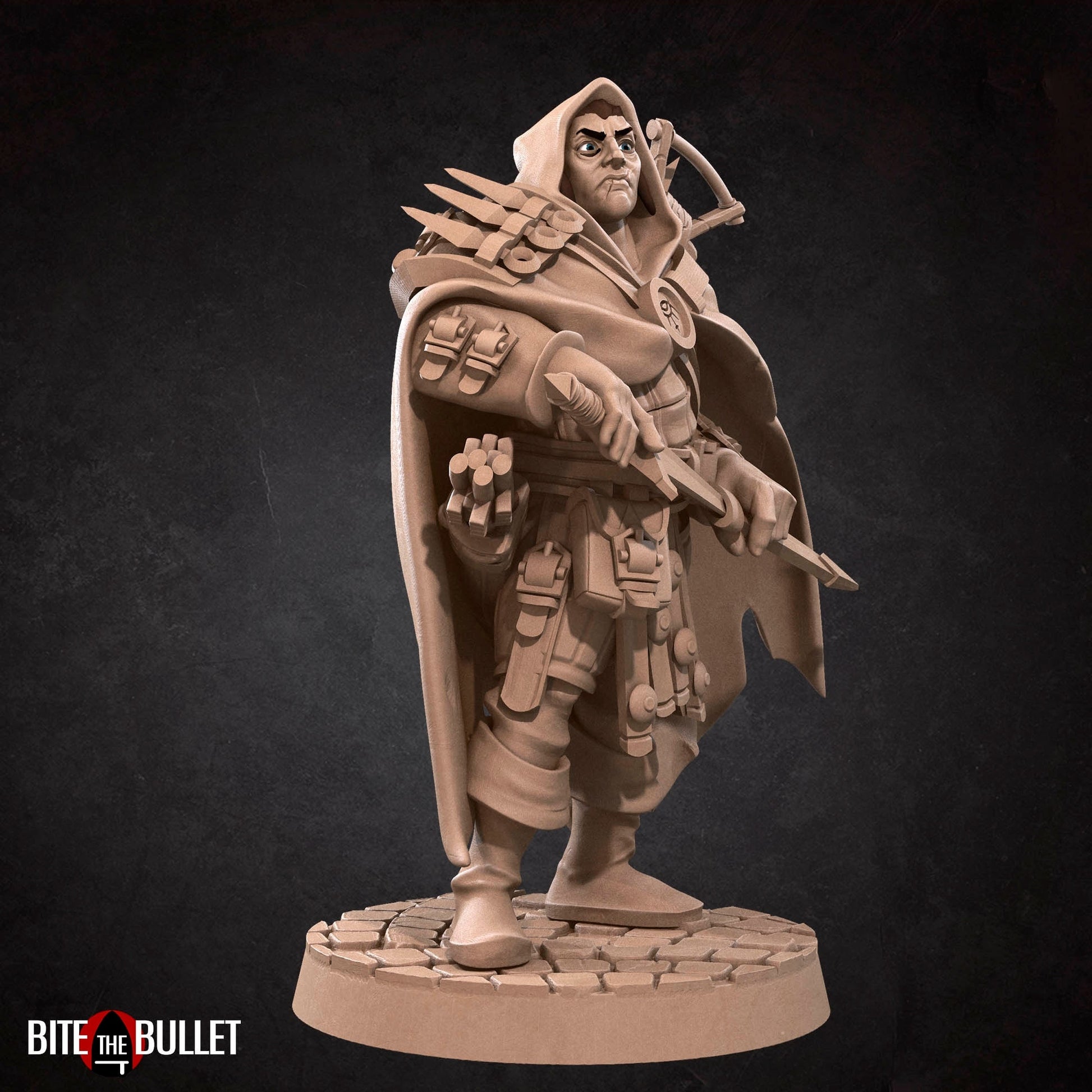 Rogue Miniature | Tabletop RPG Miniature | Bite the Bullet | Roleplaying 3D Printed Fantasy Mini - 3DPrintDen