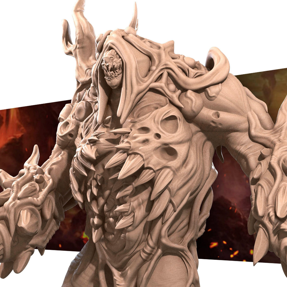 Flesh Demon Miniature | Tabletop RPG Miniature | Bite the Bullet | Roleplaying 3D Printed Fantasy Mini - 3DPrintDen