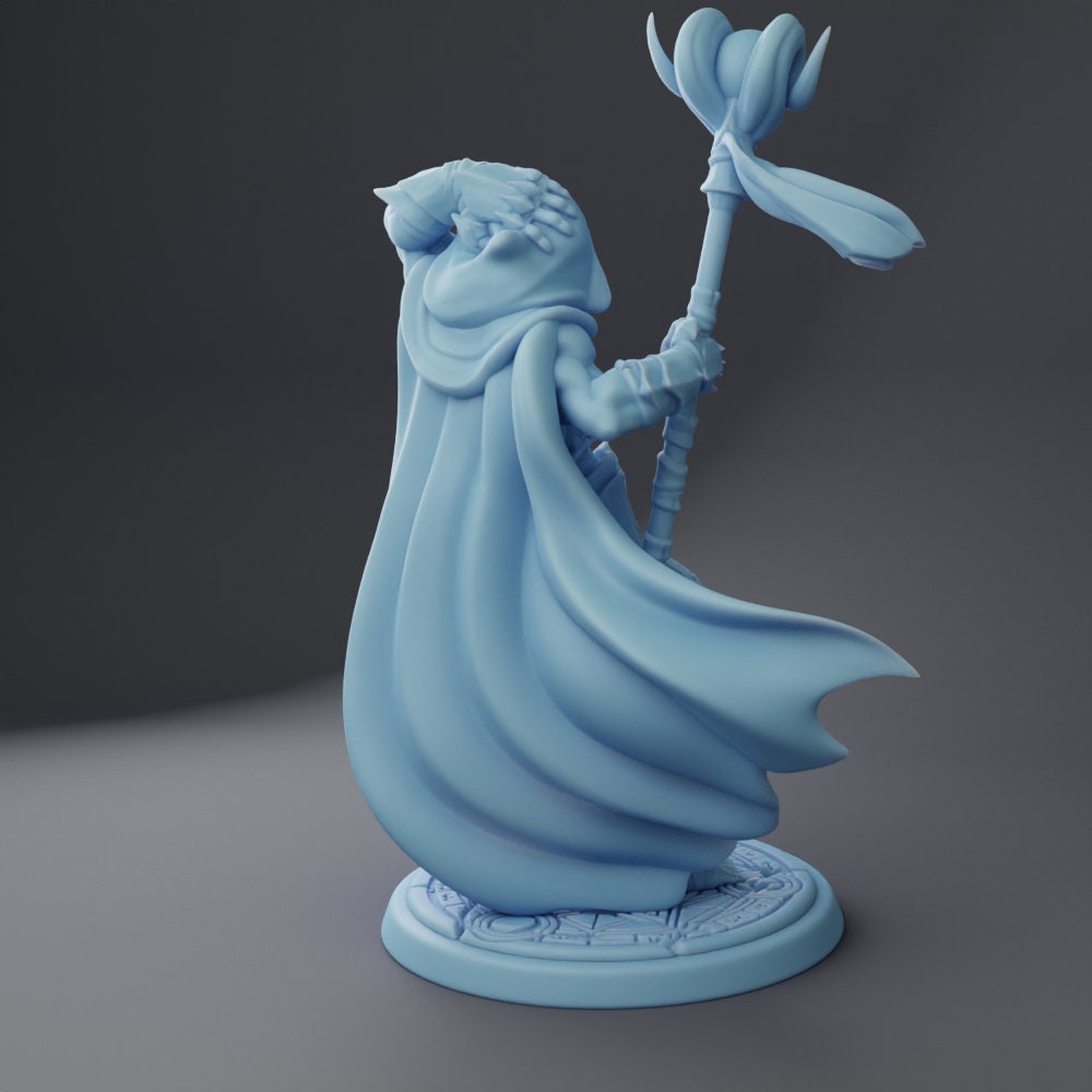 Lich Pinup Miniature | Twin Goddess Miniatures | Tabletop RPG Miniature | Roleplaying 3D Printed Fantasy Mini - 3DPrintDen